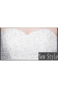 Lace, Satin Sweetheart Floor Length Sleeveless A-line Dress with Beads, Sash