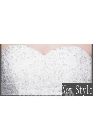 Lace, Satin Sweetheart Floor Length Sleeveless A-line Dress with Beads, Sash