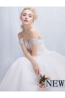 Tulle, Lace V-neck Floor Length Sleeveless Ball Gown Dress with Sequins