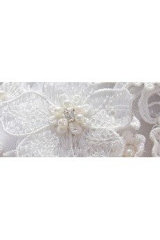 Lace, Tulle Scoop Mini/Short Short Sleeve A-line Dress with Pearl, Rhinestone