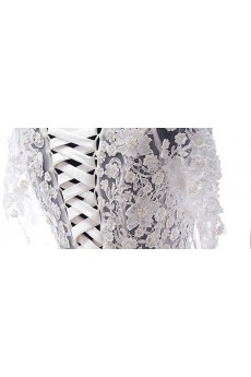 Lace, Tulle Scoop Mini/Short Short Sleeve A-line Dress with Pearl, Rhinestone