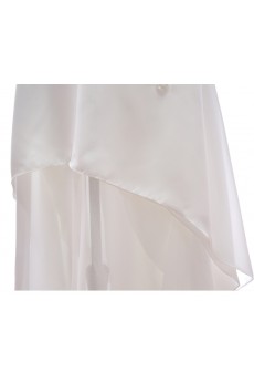 Lace, Tulle, Chiffon Jewel Ankle-Length Half Sleeve A-line Dress with Sequins, Pearl
