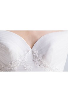 Tulle, Lace Off-the-Shoulder Cathedral Train A-line Dress with Sequins