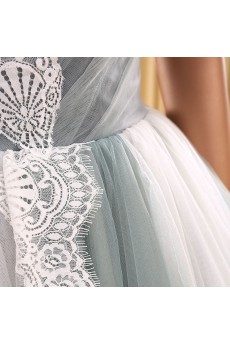 Tulle Off-the-Shoulder Sweep Train Ball Gown Dress