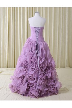 Tulle, Satin Sweetheart Floor Length Sleeveless Ball Gown Dress with Ruched