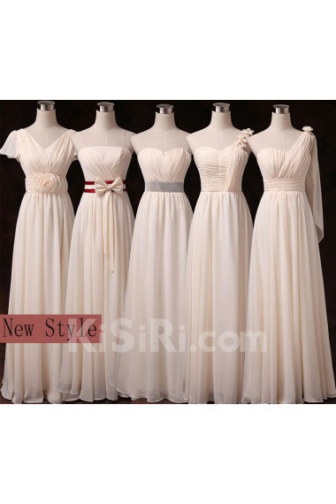 Taffeta Chiffon Floor Length A-line Dress