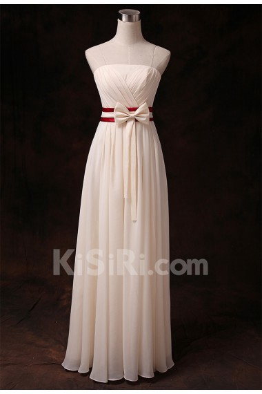 Taffeta Chiffon Floor Length A-line Dress