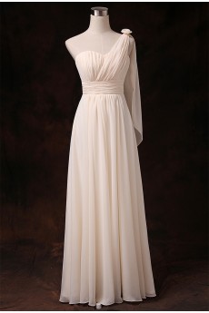 Taffeta Chiffon Floor Length A-line Dress