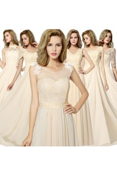 Chiffon Floor Length A-line Dress