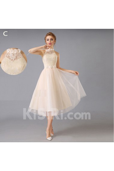 Lace Tea-length A-line Dress