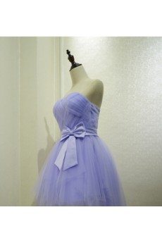 Tulle Short/Minin Sweetheart Sleeveless Ball Gown Dress with Bow