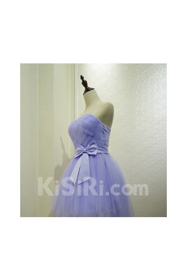 Tulle Short/Minin Sweetheart Sleeveless Ball Gown Dress with Bow