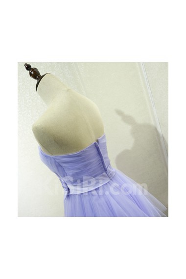 Tulle Short/Minin Sweetheart Sleeveless Ball Gown Dress with Bow