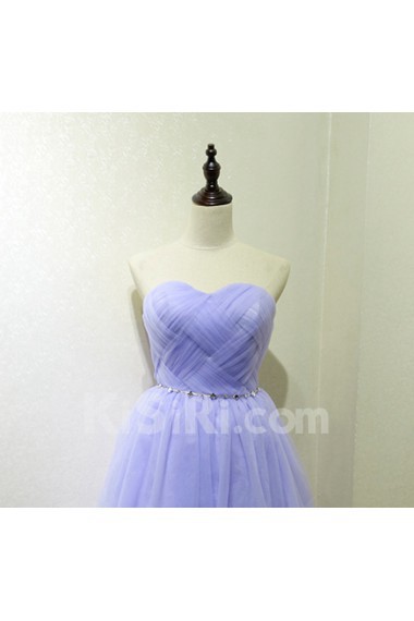 Tulle Short/Minin Sweetheart Sleeveless Ball Gown Dress with Rhinestone