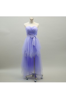 Tulle Short/Minin Sweetheart Sleeveless A-line Dress with Bow