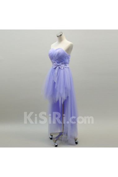 Tulle Short/Minin Sweetheart Sleeveless A-line Dress with Bow