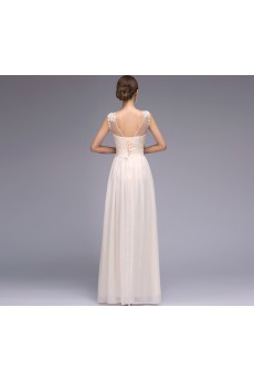 Tulle, Satin Floor Length A-line Dress