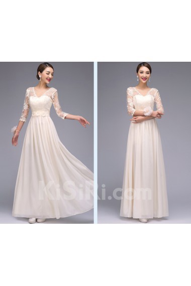 Tulle, Satin Floor Length A-line Dress