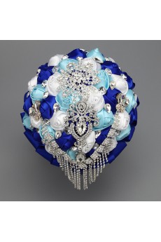 Top Quality Round Shape Wedding Bridal Bouquet with Ribbons