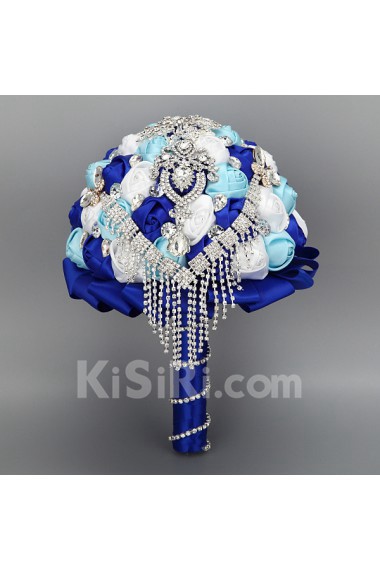 Top Quality Round Shape Wedding Bridal Bouquet with Ribbons