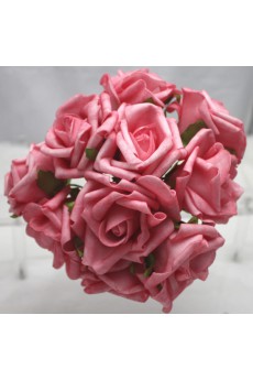 PE Pink Rose Wedding Bridal Bouquet