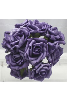 PE Purple Rose Wedding Bridal Bouquet