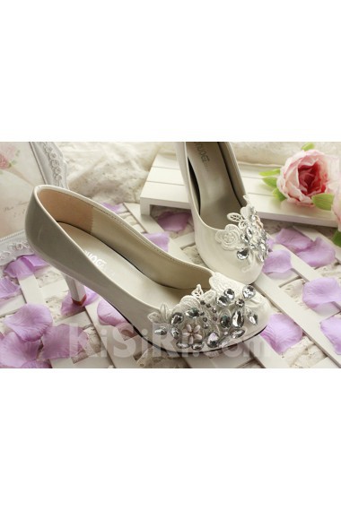 Handmade Lace Rhinestone Wedding Shoes