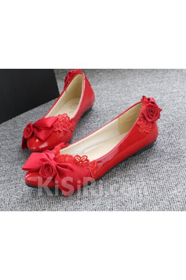 Handmade Lace Flowers Wedding Shoes