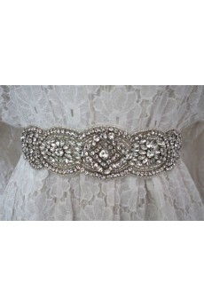 Handmade Rhinestone Wedding Sash