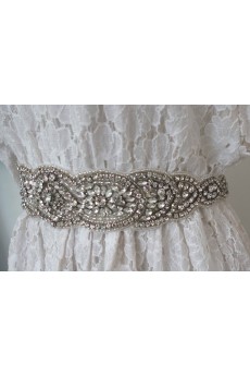 Handmade Rhinestone Wedding Sash