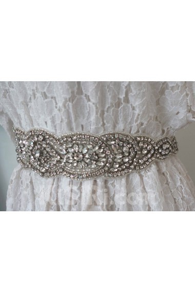 Handmade Rhinestone Wedding Sash