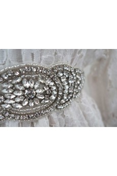 Handmade Rhinestone Wedding Sash