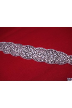 Handmade Rhinestone Wedding Sash