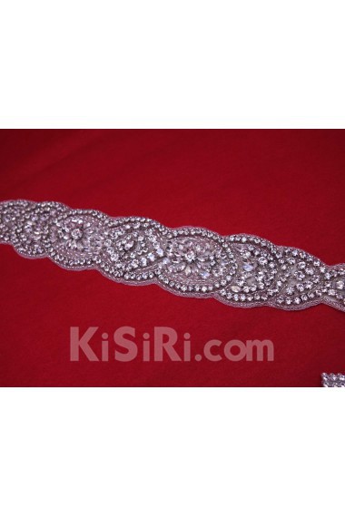 Handmade Rhinestone Wedding Sash