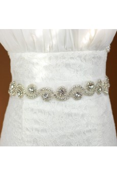 Handmade Satin Rhinestone Wedding Sash