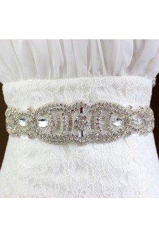 Handmade Rhinestone Wedding Sash