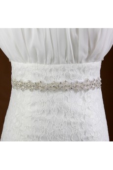 Handmade Yarn Rhinestone Wedding Sash