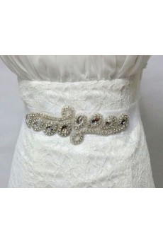 Handmade Rhinestone Wedding Sash