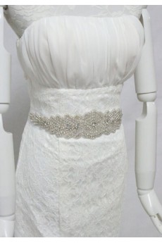 Luxurious Handmade Rhinestone Wedding Sash