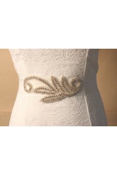 Handmade Rhinestone Wedding Sash