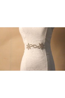 Handmade Rhinestone Wedding Sash