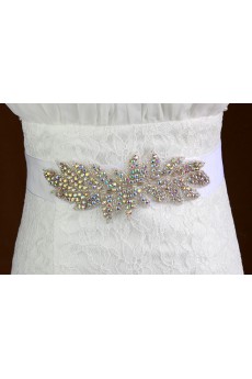 Handmade Yarn Colored Rhinestone Wedding Sash