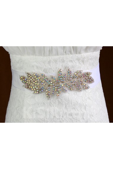 Handmade Yarn Colored Rhinestone Wedding Sash