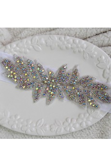 Handmade Yarn Colored Rhinestone Wedding Sash