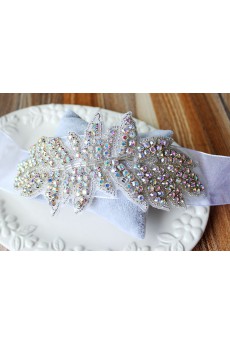 Handmade Yarn Colored Rhinestone Wedding Sash