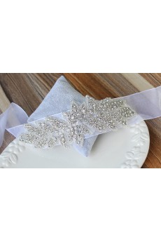 Handmade Yarn Rhinestone Wedding Sash