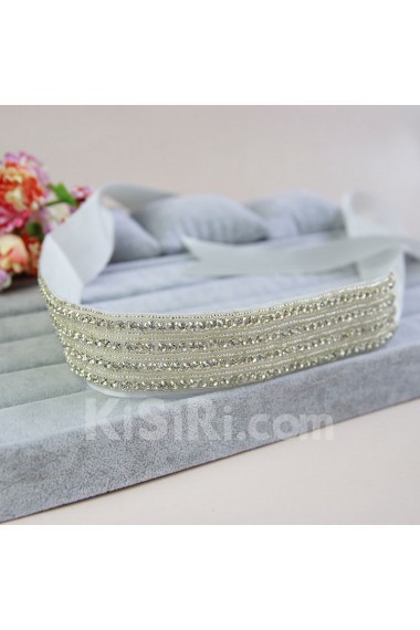 Handmade Satin Rhinestone Wedding Sash