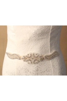 Handmade Rhinestone Wedding Sash