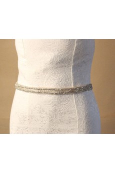 Handmade Rhinestone Wedding Sash