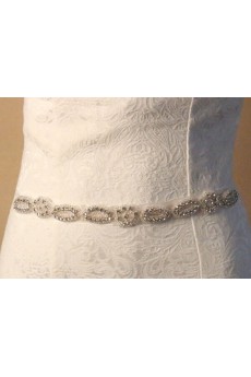 Handmade Rhinestone Wedding Sash